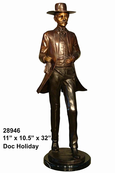 Bronze Doc Holiday Statue - AF 28946