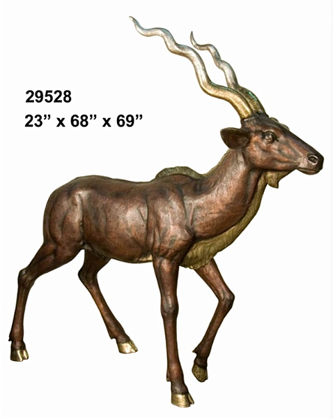 Bronze Gazelle Statues - AF 29528