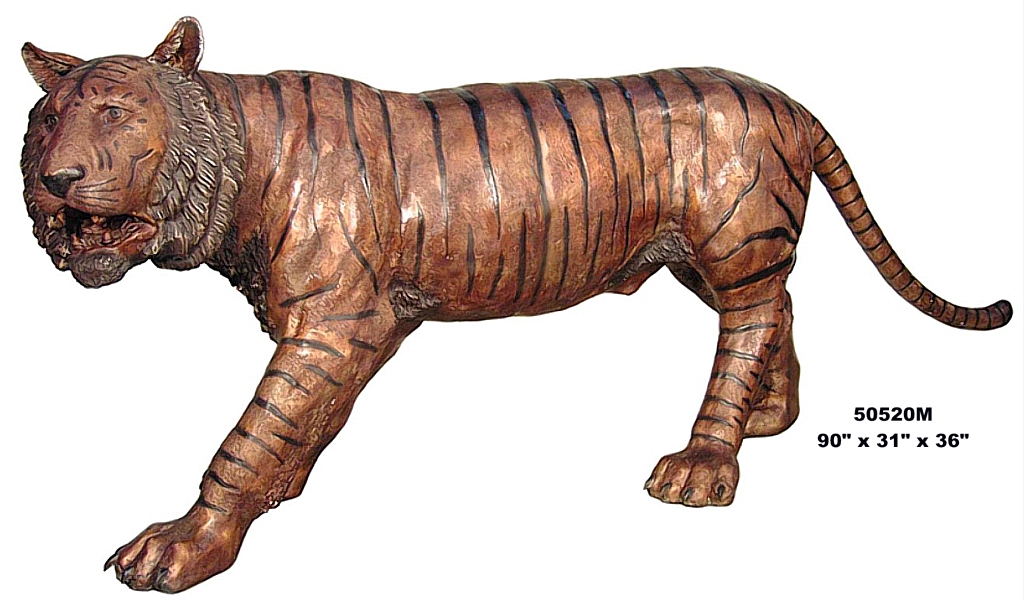 Bronze Bengal Tiger Statue - AF 50520M
