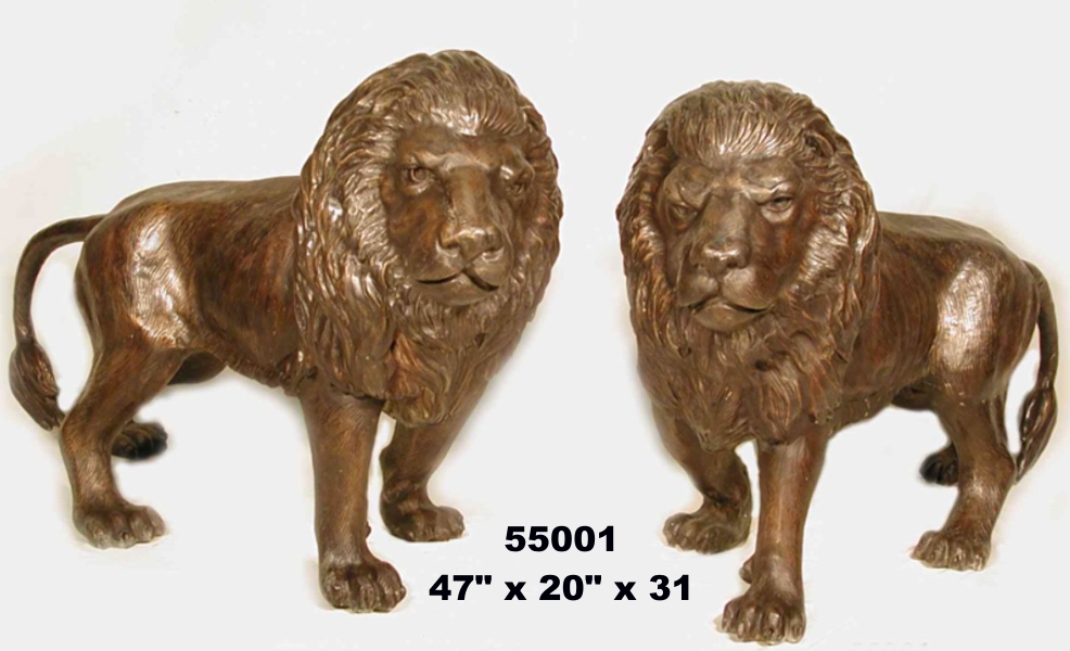 Bronze Lion Statues - AF 55001
