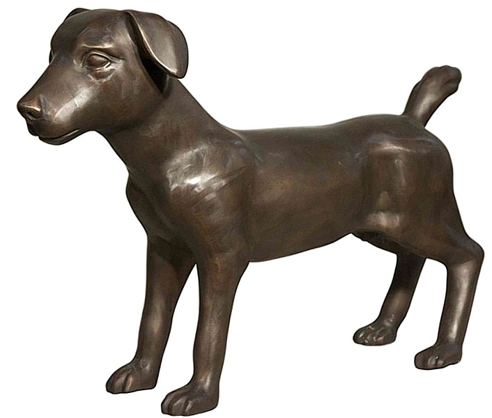 bronze dog garden statues