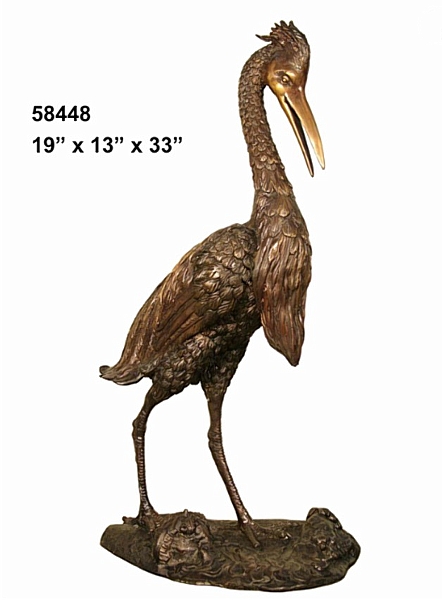 Bronze Heron Statues - AF 58448-S