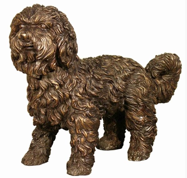 dog and cat statues