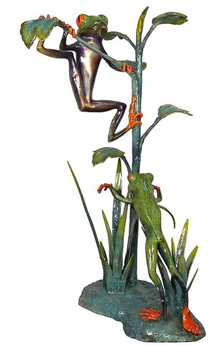 Bronze Frog Fountain Statue