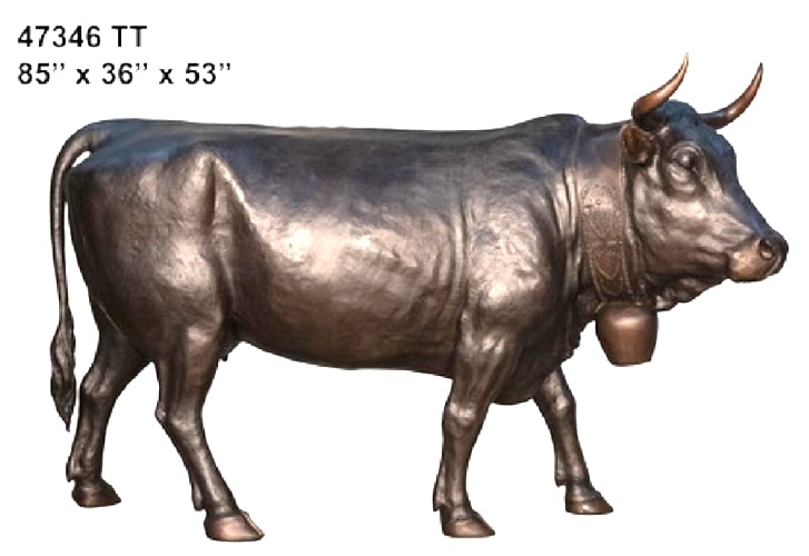 Bronze Life Size Cow Statue - AF 47346 TT