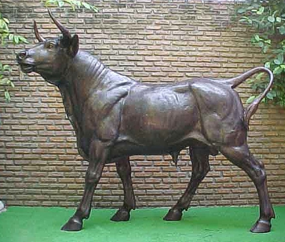 Bronze Bull Mascot Statue