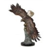 Bronze Soaring Eagle Statue on Marble Base
