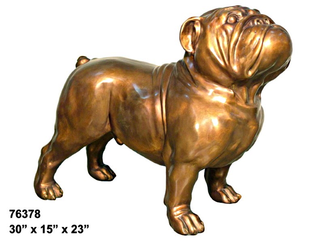 colorful bulldog statue