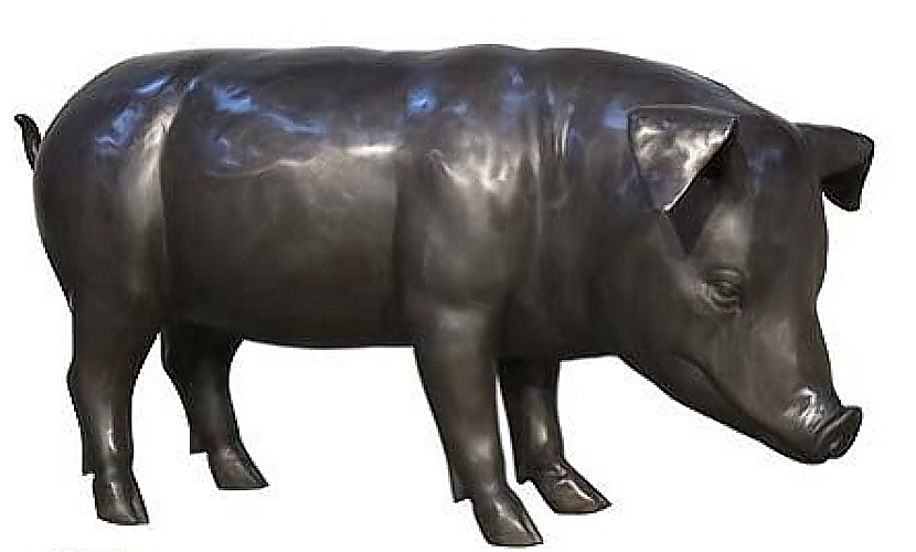 Bronze Pig Statue - AF 94547