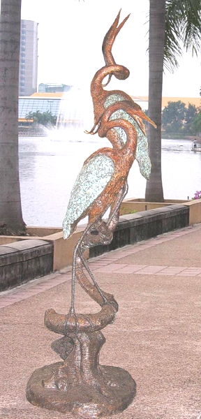 Bronze Heron Art Deco Fountain (2021 Price) - BB 413-13
