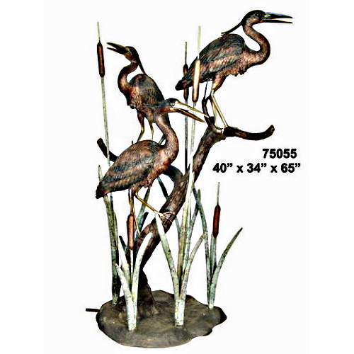 Bronze Heron Fountain (2021 Price) - AF 75055