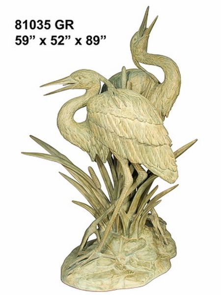 Bronze Heron Fountain (2021 Price) - AF 81035 GR